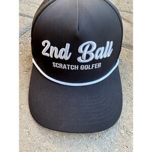 Bogey Bros Golf 2nd Ball Scratch Perforated Hat Black/White